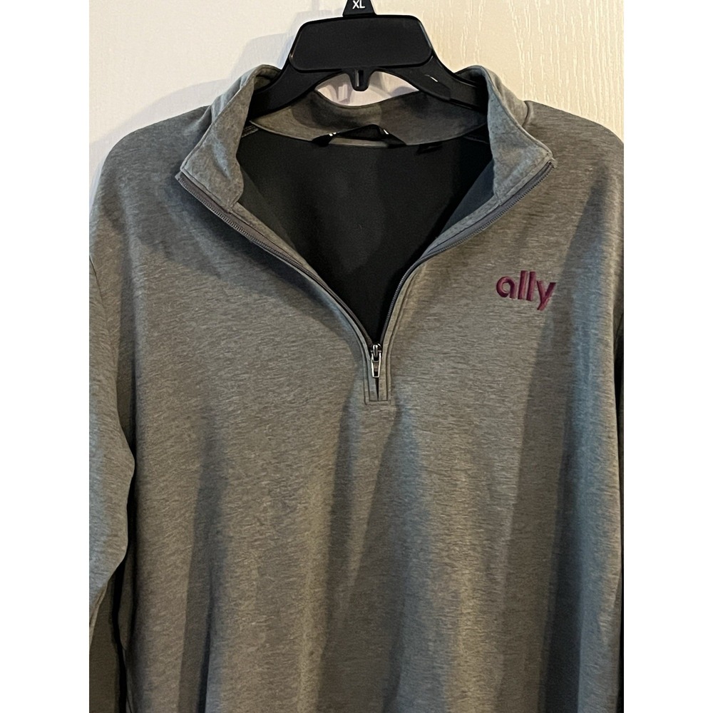 TRAVIS MATHEWS GOLF PULLOVER SHIRT LOGO With Embroidered ALLY On Left Front